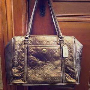 Leather Coach handbag